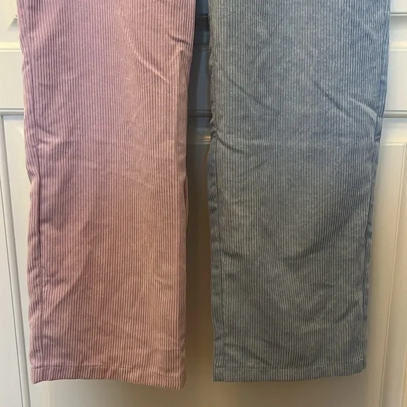 Vintage Salanta corduroy pants Polyester Color Block Purple Blue US 6 - Picture 3 of 10